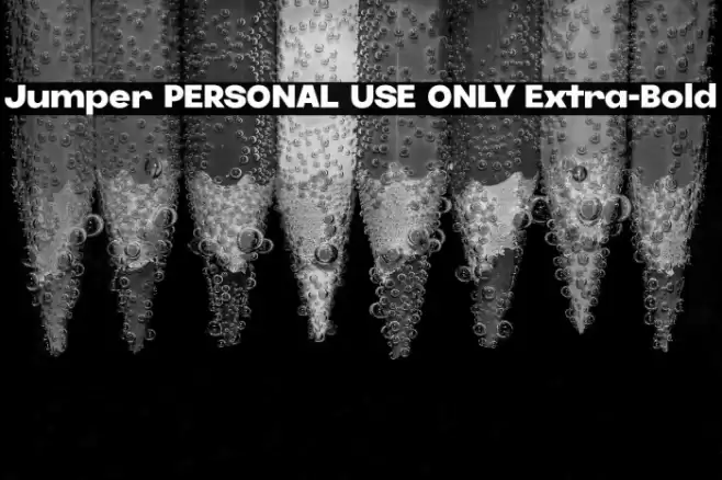 Jumper PERSONAL USE ONLY Extra-Bold Font examples