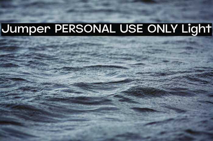 Jumper PERSONAL USE ONLY Light Example 2