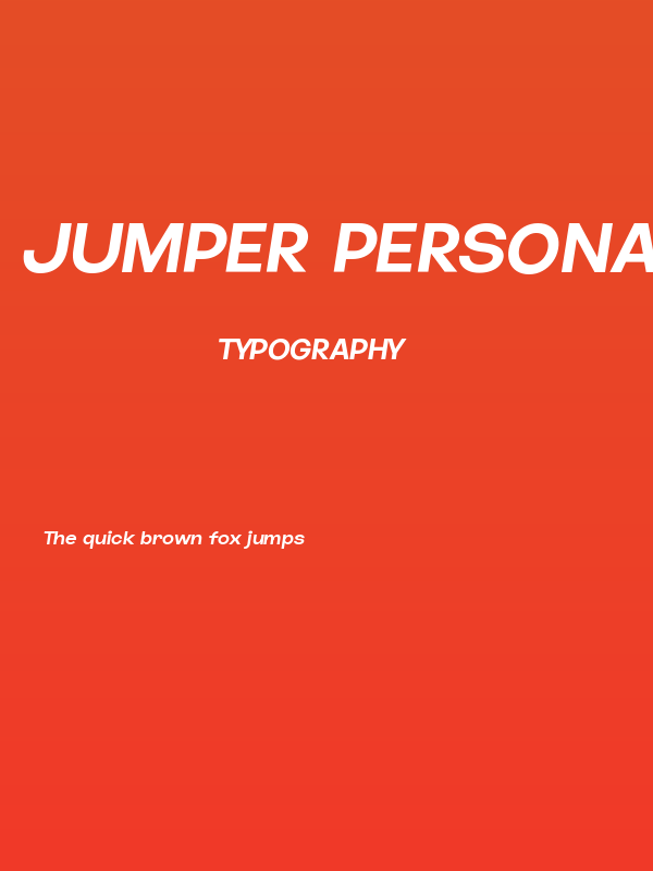 Jumper PERSONAL USE ONLY Regular Italic Poster
