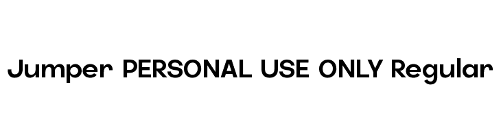 Jumper PERSONAL USE ONLY Regular  font caratteri gratis