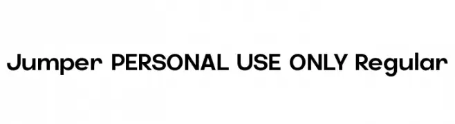 Jumper PERSONAL USE ONLY Regular  Скачать бесплатные шрифты