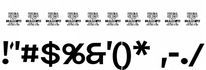 Jumper PERSONAL USE ONLY Regular Font OTHER CHARS