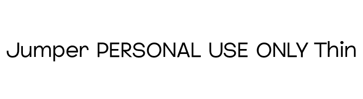 Jumper PERSONAL USE ONLY Thin  font caratteri gratis