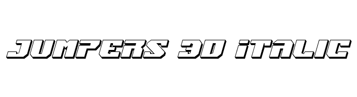 Jumpers 3D Italic  नि: शुल्क फ़ॉन्ट्स डाउनलोड