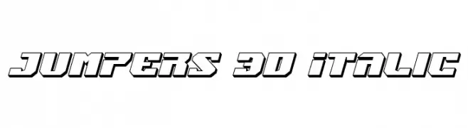 Jumpers 3D Italic  Frei Schriftart Herunterladen
