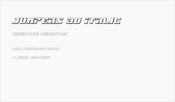 Jumpers 3D Italic Business Card