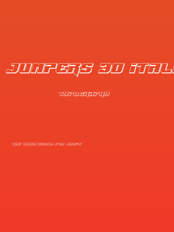 Jumpers 3D Italic Poster