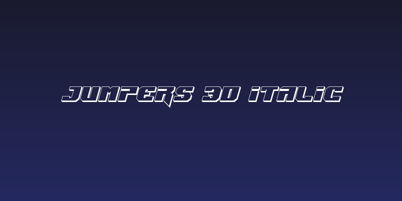 Jumpers 3D Italic Social Header