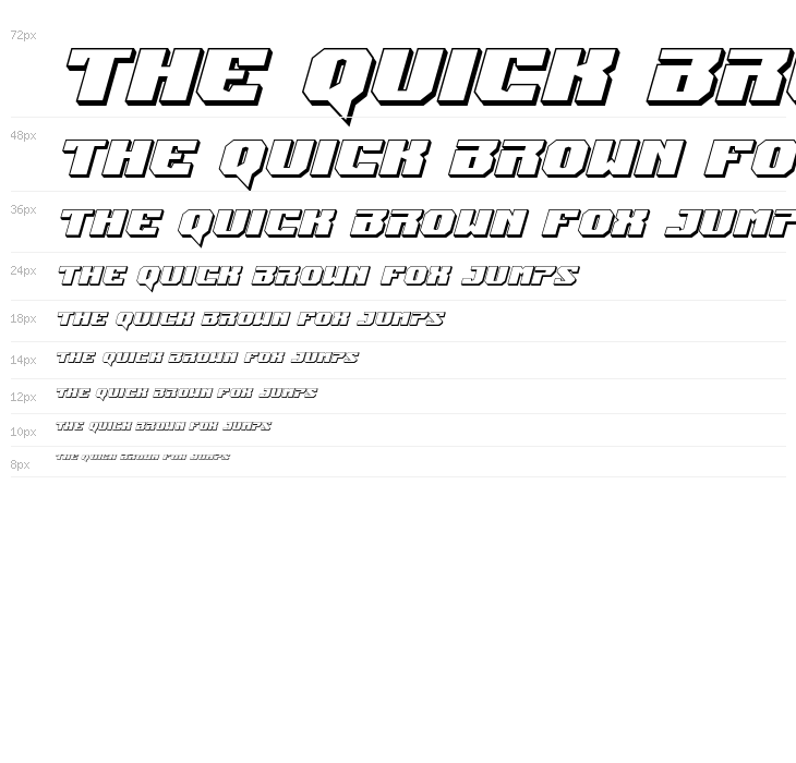 Jumpers 3D Italic Waterfall