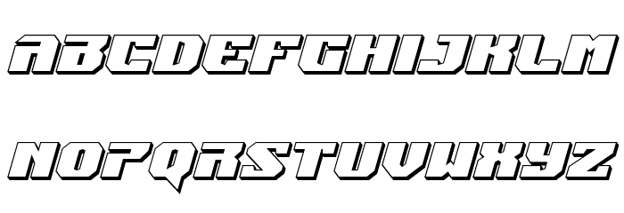 Jumpers 3D Italic Font LOWERCASE