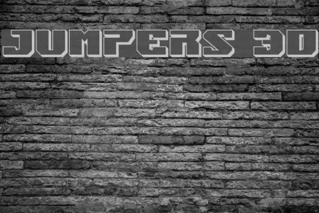 Jumpers 3D Font examples