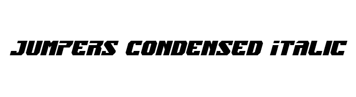 Jumpers Condensed Italic  免费字体下载