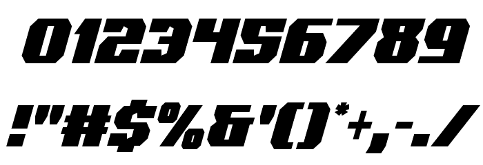 Jumpers Condensed Italic Font OTHER CHARS
