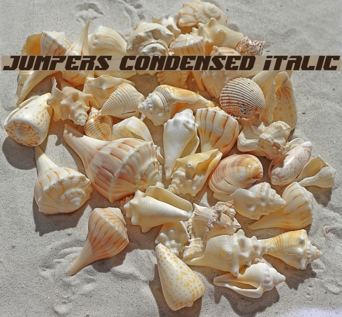 Jumpers Condensed Italic Font examples