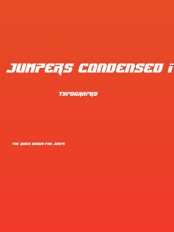 Jumpers Condensed Italic Poster