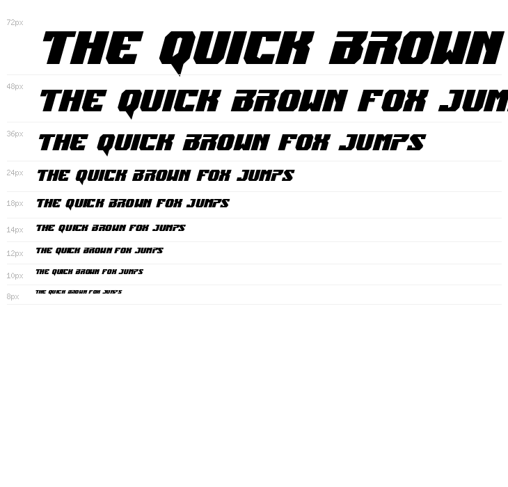 Jumpers Condensed Italic Waterfall