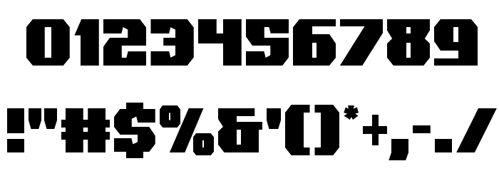 Jumpers Condensed Font OTHER CHARS