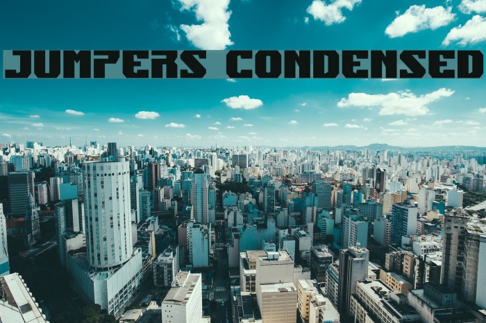 Jumpers Condensed Font examples