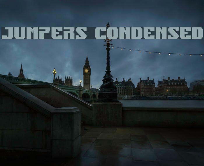Jumpers Condensed Font examples