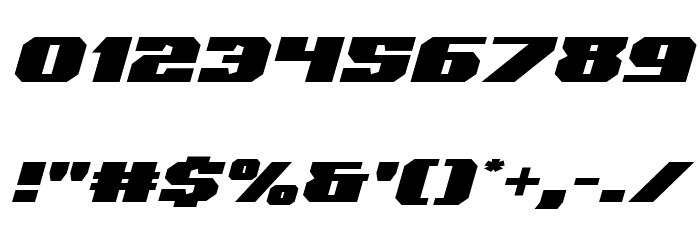Jumpers Expanded Italic Font OTHER CHARS