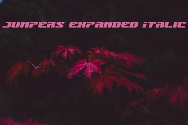 Jumpers Expanded Italic Example 1