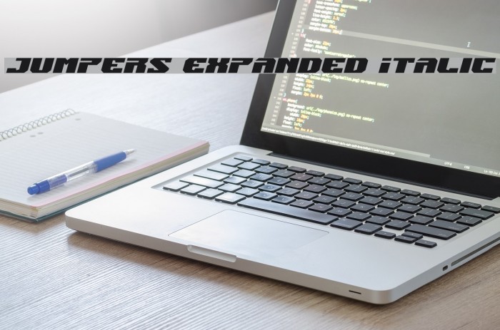Jumpers Expanded Italic Font examples