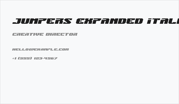 Jumpers Expanded Italic Business Card