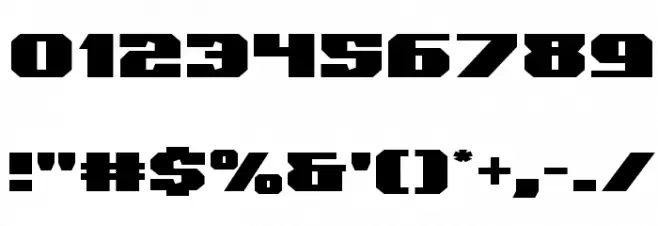 Jumpers Expanded Font OTHER CHARS