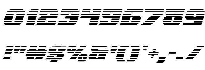 Jumpers Gradient Italic Font OTHER CHARS