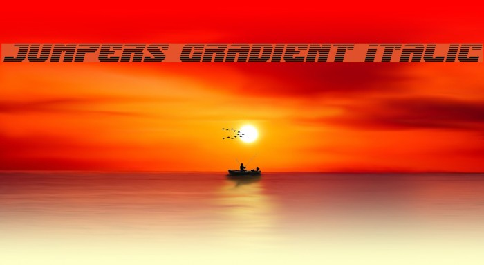 Jumpers Gradient Italic Font examples