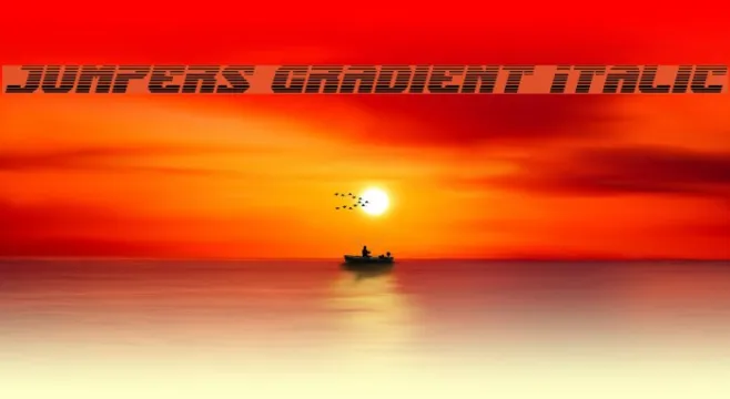 Jumpers Gradient Italic Example 3