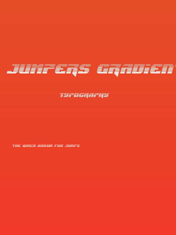 Jumpers Gradient Italic Poster