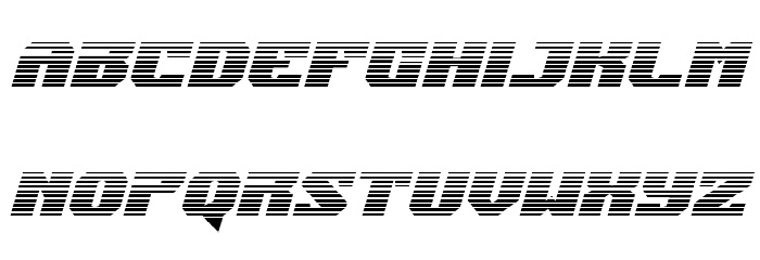 Jumpers Gradient Italic Font LOWERCASE