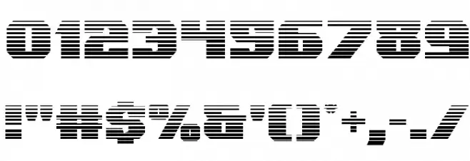 Jumpers Gradient Font OTHER CHARS