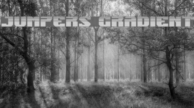 Jumpers Gradient Font examples