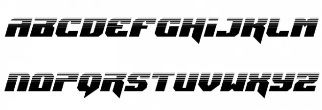 Jumpers Halftone Italic 字体 大写
