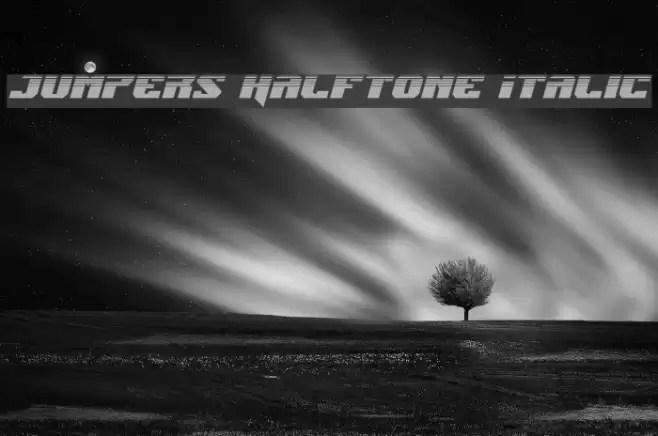 Jumpers Halftone Italic Font examples