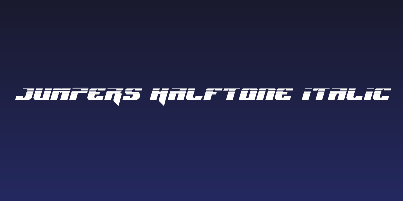 Jumpers Halftone Italic Social Header