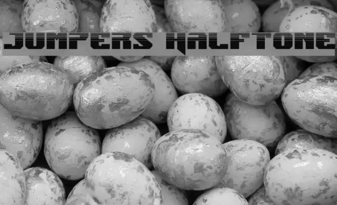 Jumpers Halftone Font examples