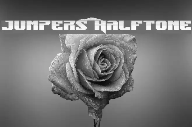 Jumpers Halftone Font examples