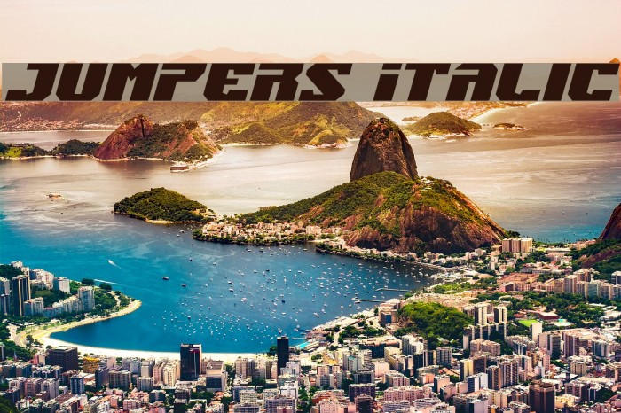 Jumpers Italic Font examples