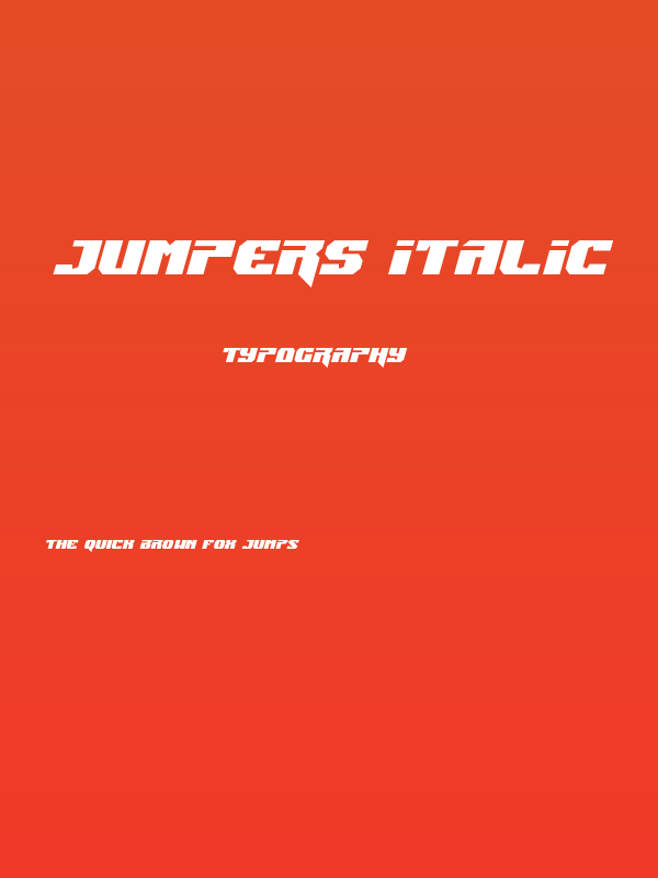 Jumpers Italic Poster