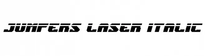 Jumpers Laser Italic  Frei Schriftart Herunterladen