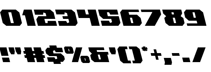 Jumpers Leftalic Font OTHER CHARS