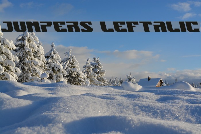 Jumpers Leftalic Font examples