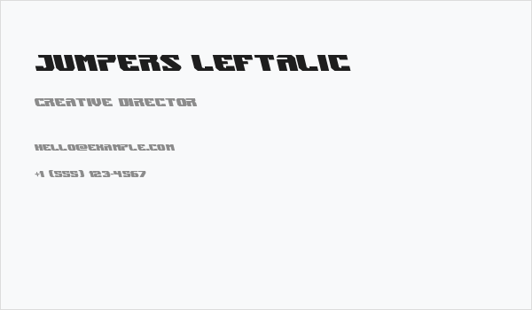 Jumpers Leftalic Business Card