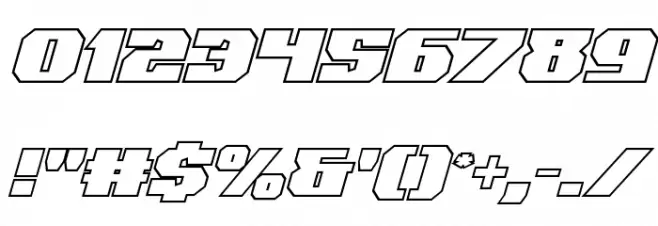 Jumpers Outline Italic Font OTHER CHARS