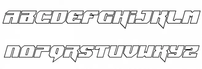 Jumpers Outline Italic Шрифта ВЕРХНИЙ