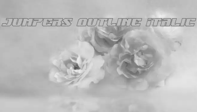 Jumpers Outline Italic Font examples
