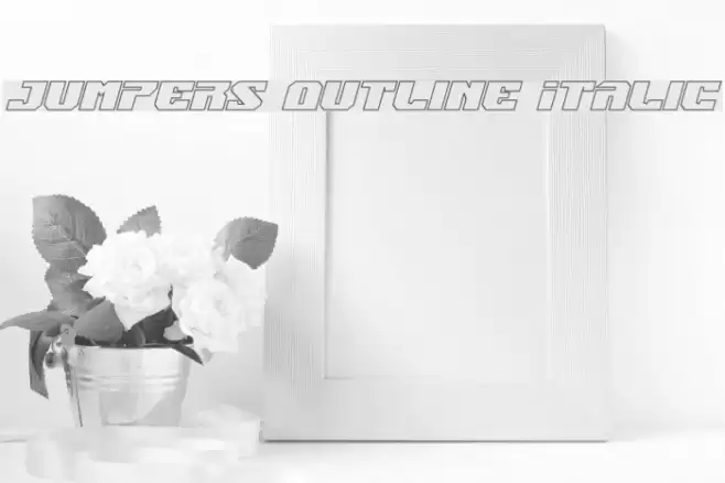 Jumpers Outline Italic Font examples